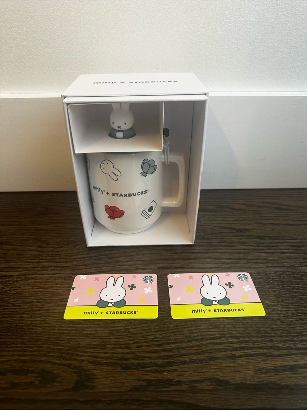 Starbucks x Miffy Ceramic Mug with lid and 2 Gift Cards (Empty)